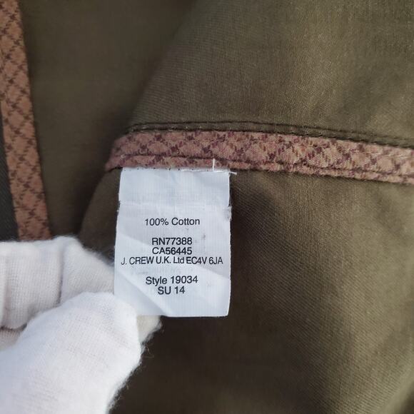 J. Crew Downtown Field Jacket Chore Coat Cotton Waxed Mossy Brown 19034 Small - Picture 11 of 12